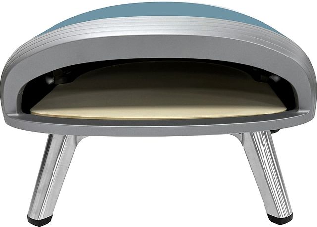 Unique® Appliances Classic Retro 12" Matte Turquoise Liquid Propane Pizza Oven-1