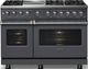 Viking® 5 Series 48" Cast Black Pro Style Dual Fuel (LP) Range with Polished Chrome Trim-2