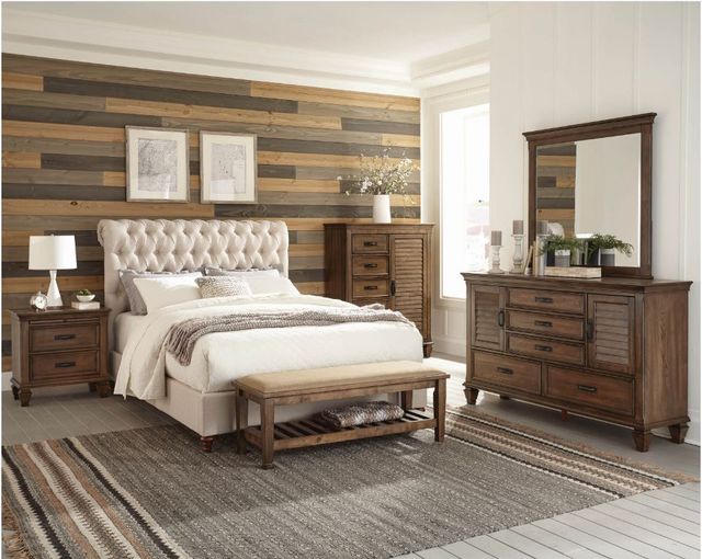 Coaster® Devon Beige California King Upholstered Bed-3