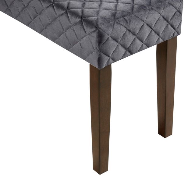 Olliix by 510 Design Cheshire Gray Quilted Upholstered Accent Bench-3