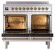 Ilve® Nostalgie II Noblesse 40'' Stainless Steel Pro Style Induction Range with Brass Trim-2