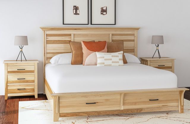 A-America® Gallagher Natural King Storage Panel Bed-1
