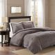 Olliix by Madison Park Sloan Grey King/California King Plush Down Alternative Comforter Mini Set-2