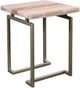 Horizon Home® Spectrum Onyx Stone Top End Table with Metal Base-0
