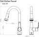 ZLINE Dali Chrome Pull Down Kitchen Faucet-4