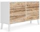 Signature Design by Ashley® Piperton 5-Piece Two-tone Brown/White Full Panel Headboard Set-2