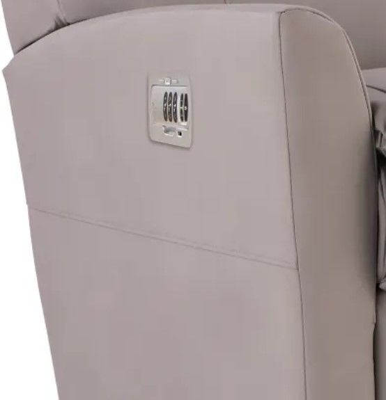 La-Z-Boy® Sparrow Dove Gray Power Rocking Recliner with Headrest and Lumbar-2