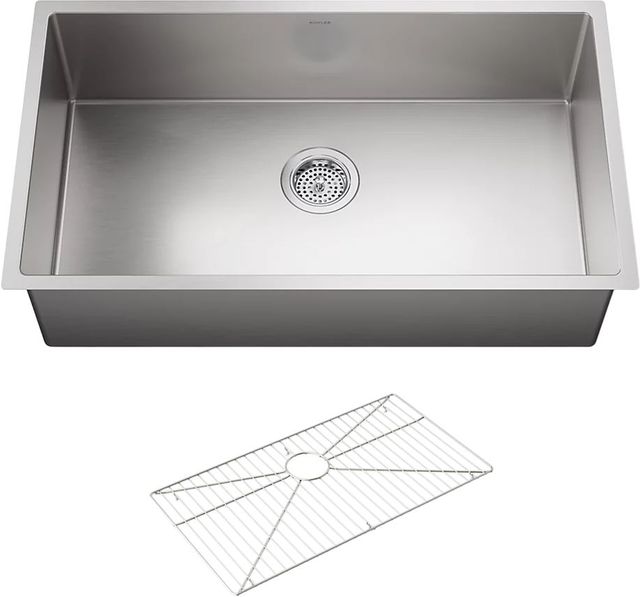KOHLER® Strive® Stainless Steel 32" Undermount Single-Bowl Kitchen Sink with Accessories-0