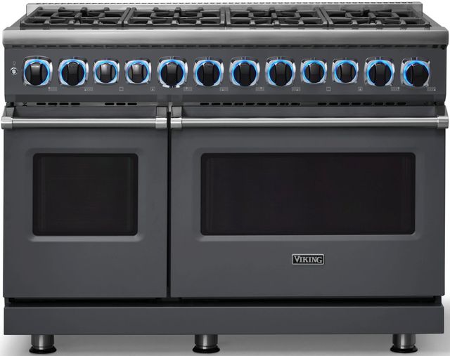Viking® 7 Series 48" Cast Black Pro Style Dual Fuel Range-3