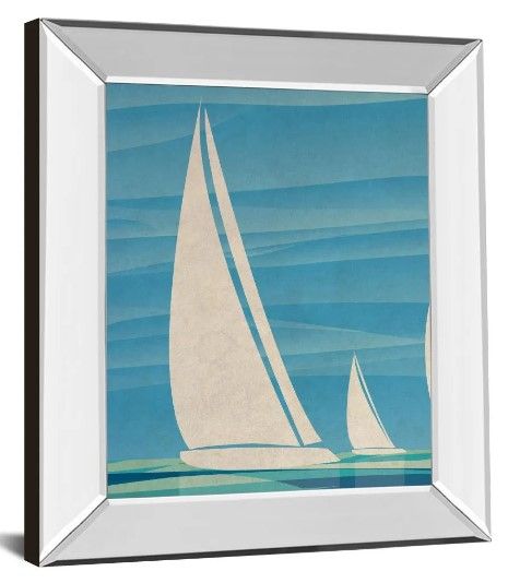 Classy Art Water Journey I by Dan Meneely Mirror Framed Wall Art-1