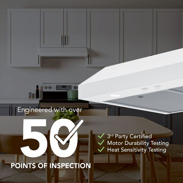 Broan® Glacier 1 Series 24" White Under Cabinet Range Hood-3