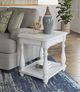 Emerald Home New Haven Oyster Shell Square End Table-1
