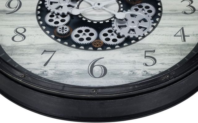 Monarch Specialties Inc. Brown 30" Gear Mechanism Wall Clock-1
