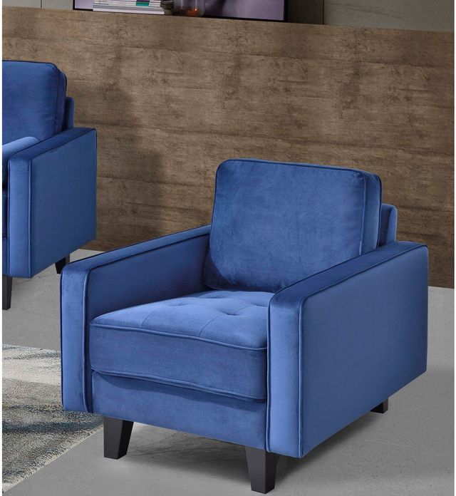 Mazin Furniture Toulouse Blue Upholstered Accent Chair-3
