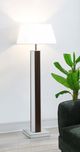 Coaster® Elena Brown/White 67" Square Tapered Mirrored Floor Lamp -4