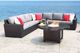 CabanaCoast® Customizable Brighton Aluminum 24" Outdoor Square Side Table-3