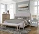 Bernards Citrus Heights White Upholstered King Panel Bed-3