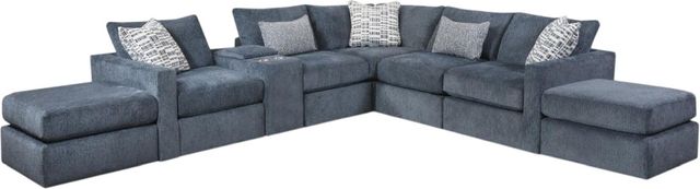 Fusion Furniture Universal Denim 8-Piece L-Shaped Sectional-0
