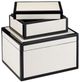 Currey & Company Lacquer 2-Piece Black/Ivory Box Set-1