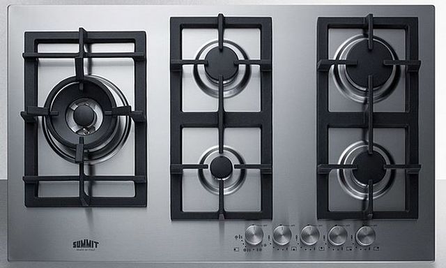 Summit® 34" Stainless Steel Natural Gas Cooktop-0