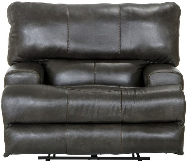 Catnapper® Wembley Steel Leather Power Lay Flat Recliner with Power Adjustable Headrest and Lumbar Support-2
