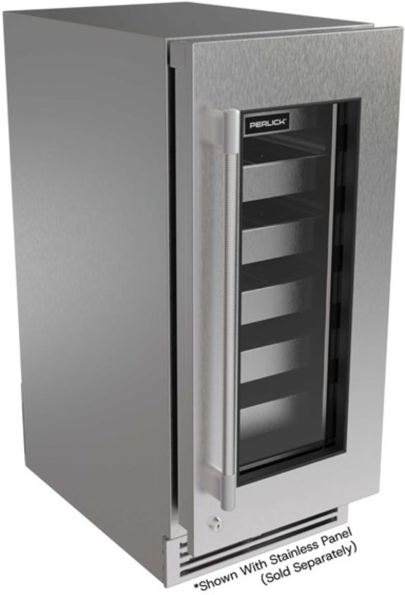 Perlick® G5 Luxe 15" 2.8 Cu. Ft. Panel Ready Glass Door Built-In Wine Cooler-0