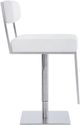 Armen Living Michele White Swivel Bar Stool-2