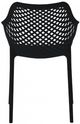 Meridian Furniture Mykonos 4-Piece Black Polypropylene Plastic Outdoor Patio Dining Arm Chair Set-1