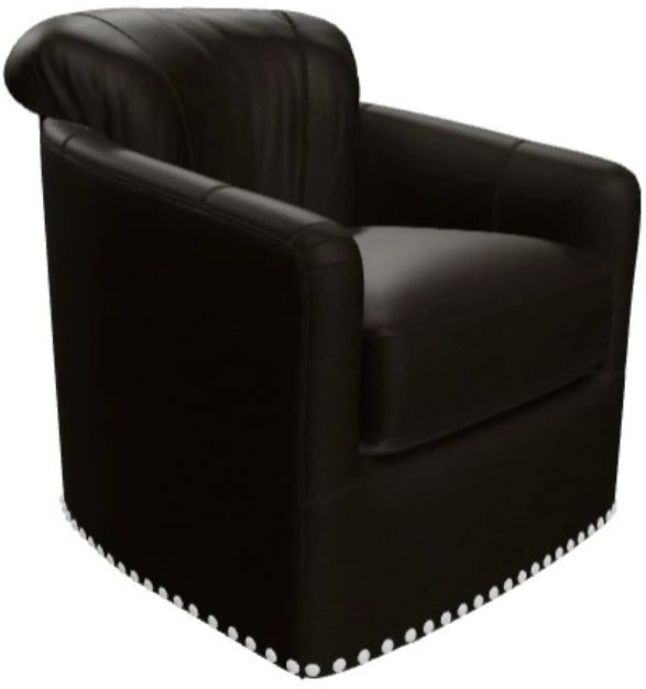 Craftmaster® Customizable CM Leather Swivel Chair-0