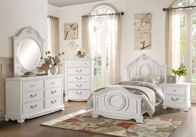 Homelegance® Lucida White Full Panel Bed-1