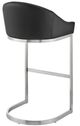 Armen Living Katherine Black/Brushed Stainless Steel Counter Stool-3