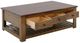 International Furniture Direct Parota III Barrel Brown Cocktail Table-5