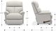 La-Z-Boy® Reed Walnut Leather Manual Wall Recliner-2