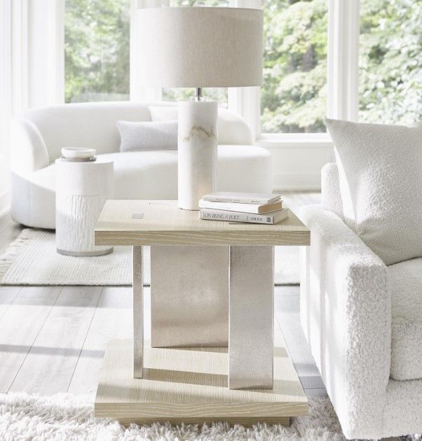 Bernhardt Solaria Dune Side Table with Aluminum Leg -1