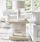 Bernhardt Solaria Dune Side Table with Aluminum Leg -1