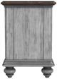 Flexsteel® Plymouth® Brown Top Chairside Table with Distressed Graywash Base-4