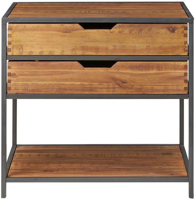 Olliix by Madison Park Natural/Graphite Hudson Accent Chest-0