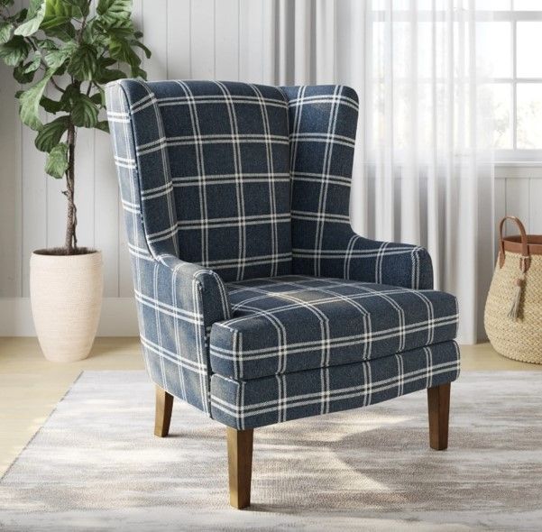Jofran Inc. Lacroix Navy Accent Chair-1