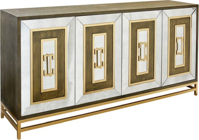 Harp & Finial® Jamison Antique Brass/Dark Walnut Sideboard-0