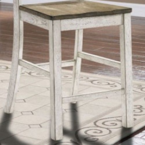 Furniture of America® Dakota Antique White/Ash Brown Counter Chair-2