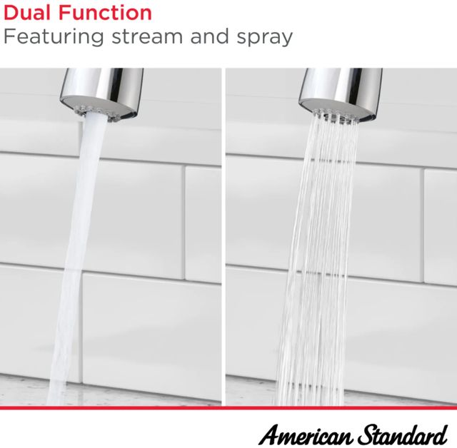 American Standard Renate Matte Black Single-Handle Pull-Down Dual Spray Kitchen Faucet-3