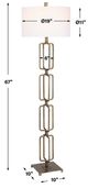 Uttermost® Link Brushed Gold Floor Lamp-2