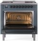 Ilve® Nostalgie II Series 36" Blue Grey Pro Style Dual Fuel Range-1