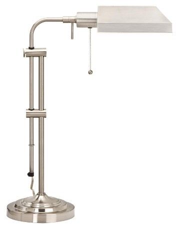 Cal® Lighting & Accessories Pharmacy Brushed Steel Table Lamp-0