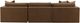 Dovetail Furniture Erica 3-Piece Brown Left-Arm Facing Chaise Sectional Set-2