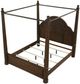 Bernards Tuscany Brown Queen Canopy Bed-3