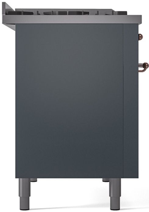 Ilve® Nostalgie II Series 48" Blue Gray Pro Style Dual Fuel Range-3