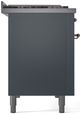 Ilve® Nostalgie II Series 48" Blue Gray Pro Style Dual Fuel Range-3