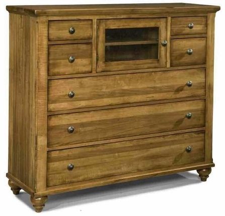 Durham Furniture Hudson Falls Aged Wheat Media Chest-0