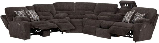 Franklin™ Tribute 3-Piece Bourbon Chocolate Power Reclining Sectional-1